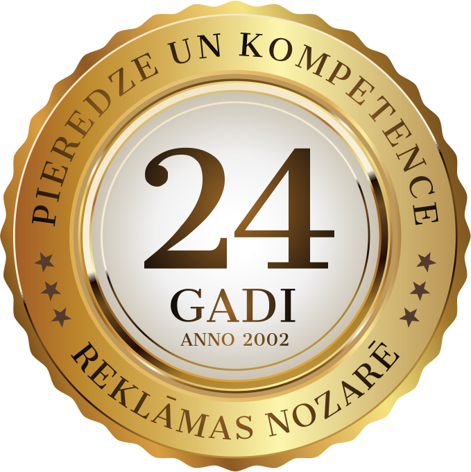 24 gadi pieredze un kompetence reklāmas nozarē